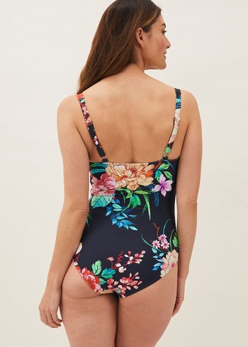 Phase Eight Gabrielle Floral Swimwear Navy Canada | VPWLZX-610